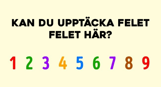 Kan du se felet h&auml;r? Det h&auml;r &auml;r mycket sv&aring;rare &auml;n du tror!